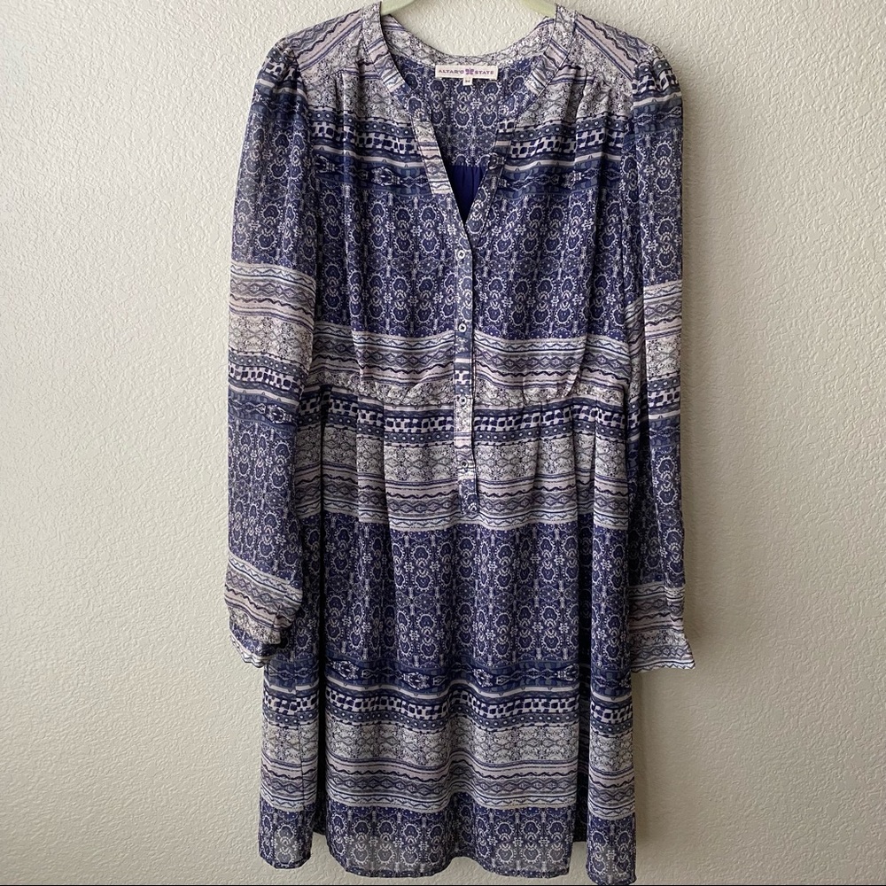 Altard State Womens Sheer Sleeve Boho Dress Size Medium